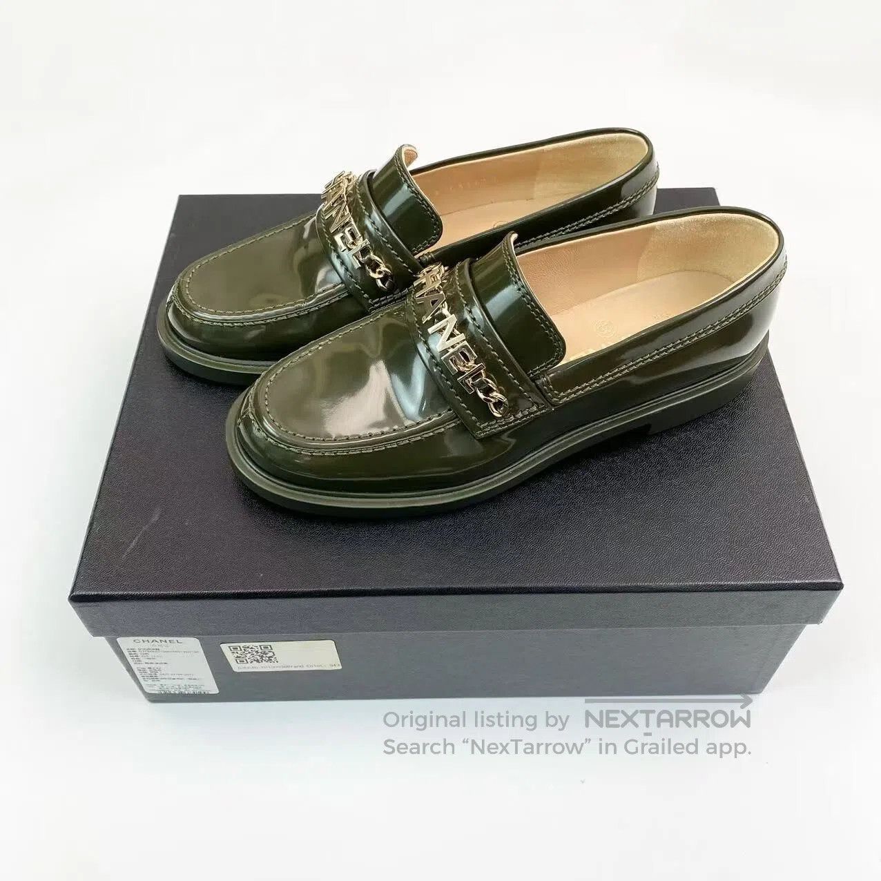 Chanel Chanel Loafers with metal letter accessories| Size US 5.5 / IT 35.5 - 2 Thumbnail