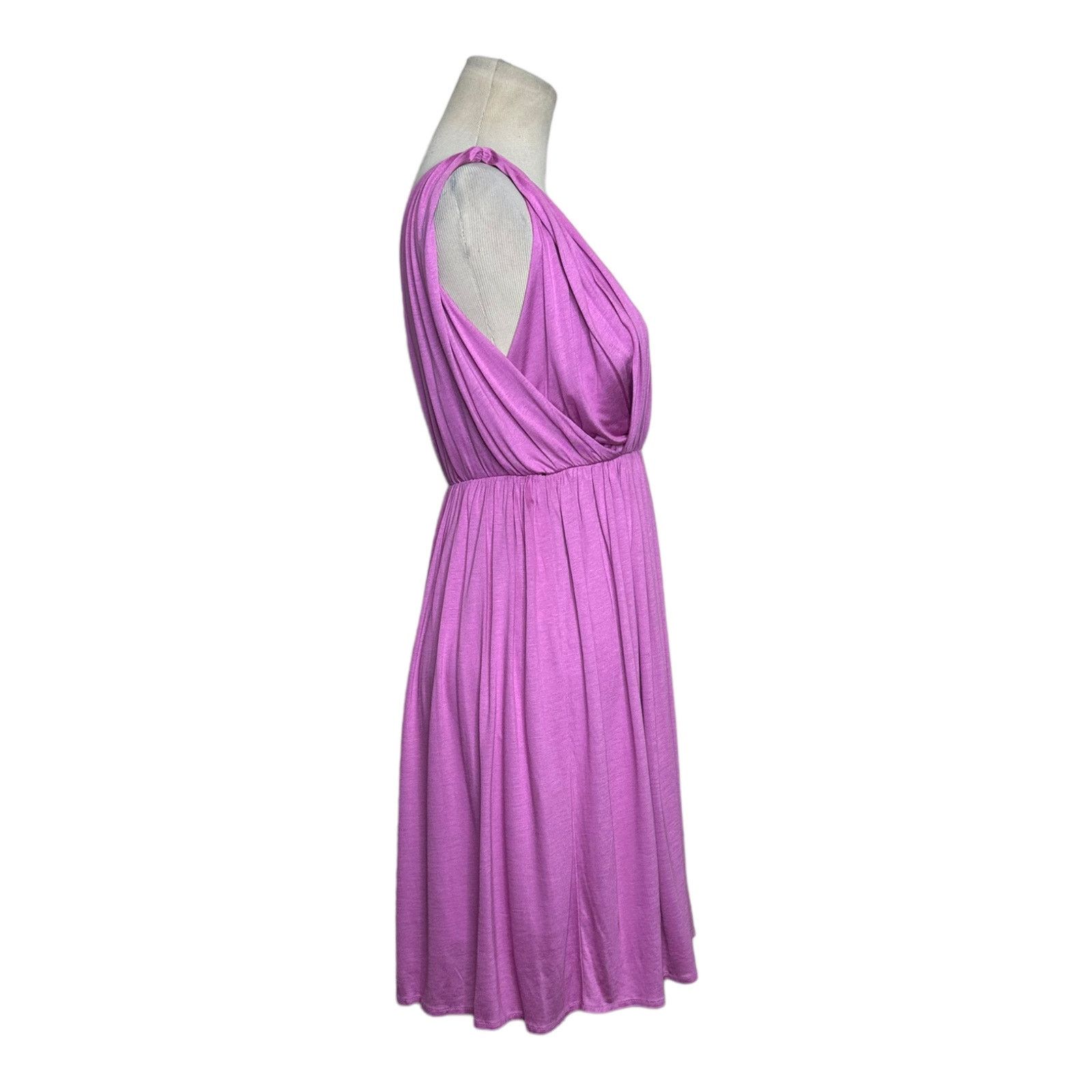 Loft Loft lilac sleeveless V neck mini summer dress size XSP Size XS / US 0-2 / IT 36-38 - 7 Thumbnail
