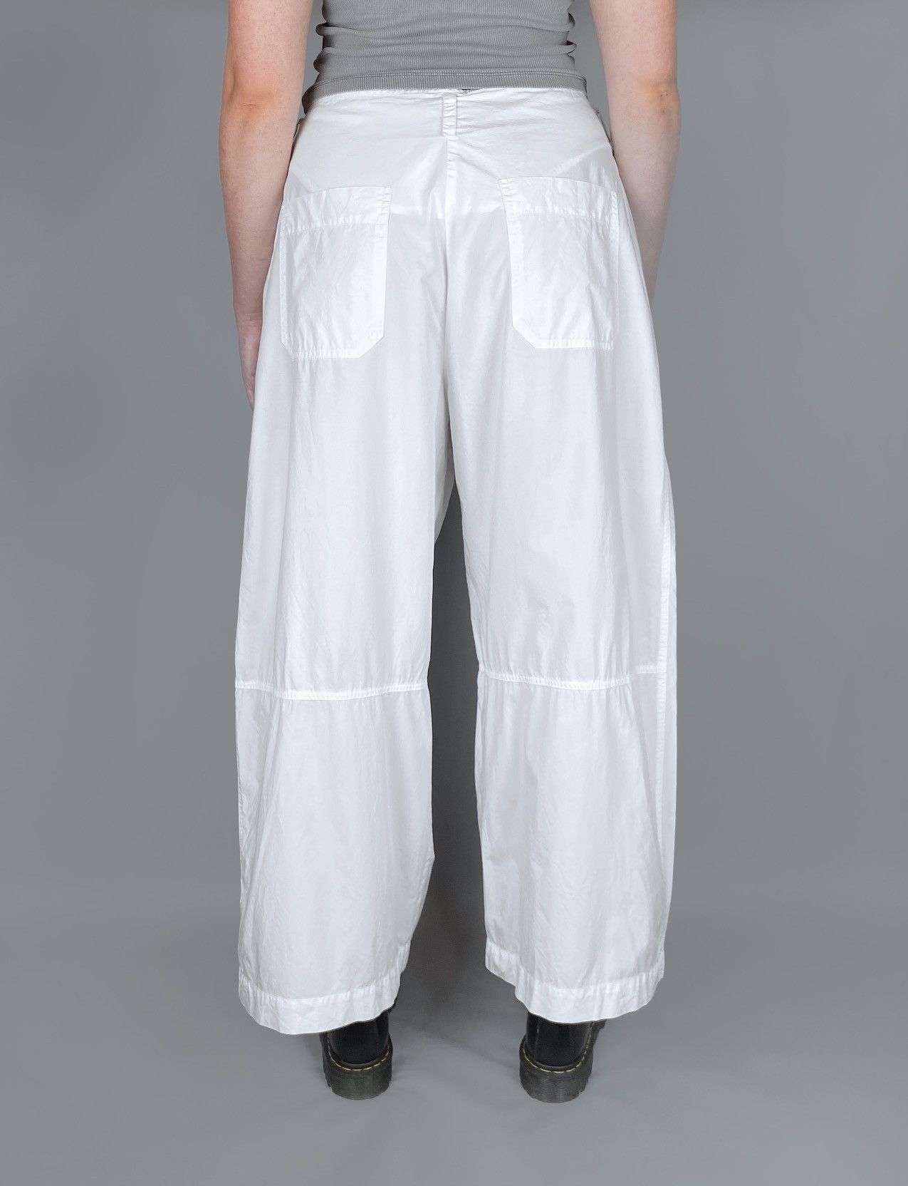 Rundholz Women's Rundholz Black Label White Baggy Fit Pants Size M L Size 31" - 3 Thumbnail