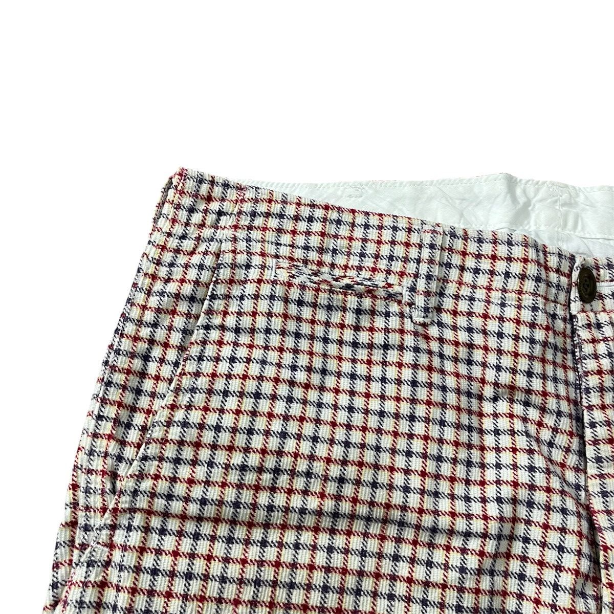 Japanese Brand Visvim - Plaid Gingham Corduroy Buckle Back Short Pant Size US 37 - 4 Thumbnail
