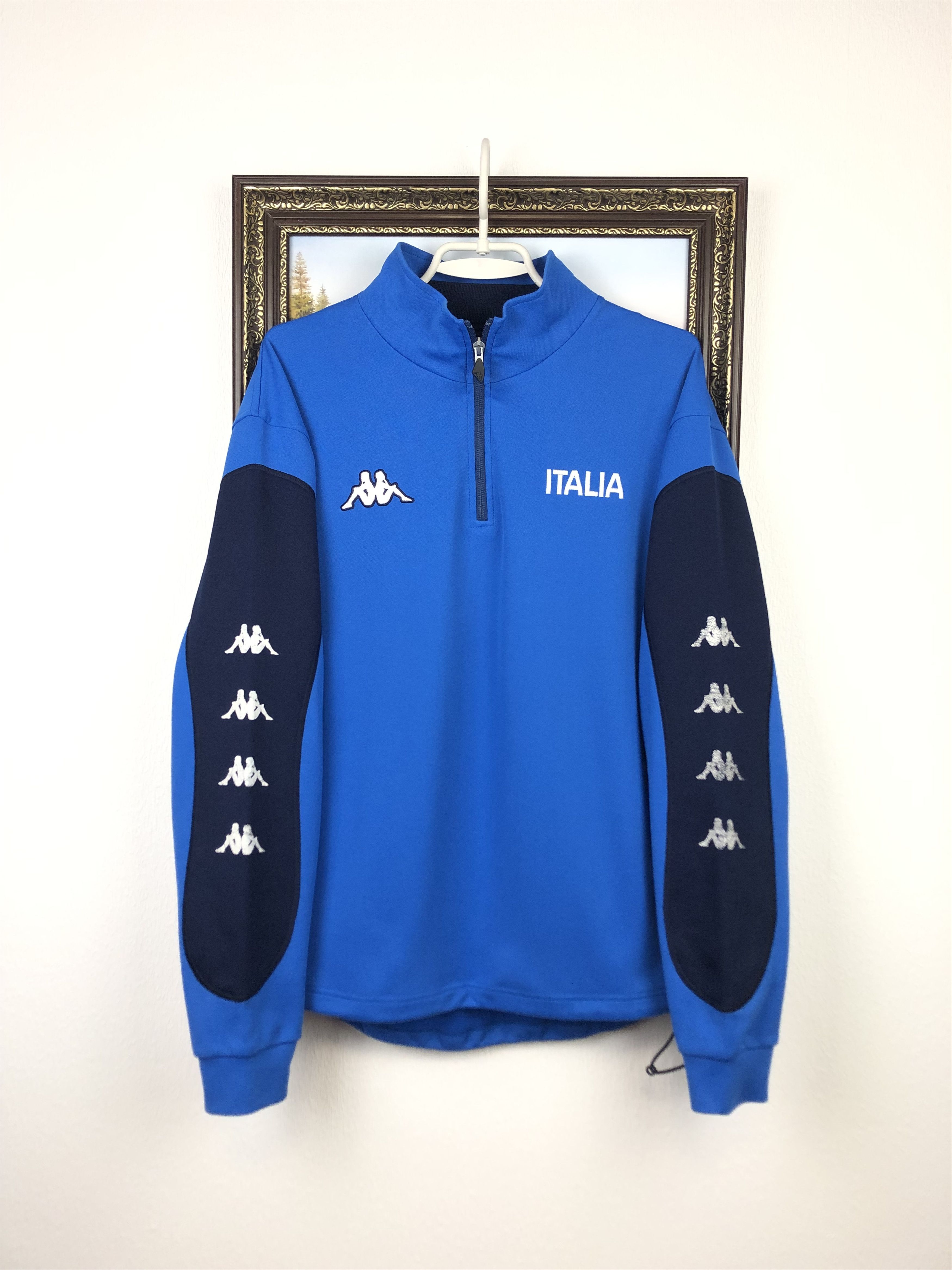 Kappa × Vintage Vintage Kappa Italy Football Jacket Sweatshirt Soccer Track Size US L / EU 52-54 / 3 - 1 Thumbnail