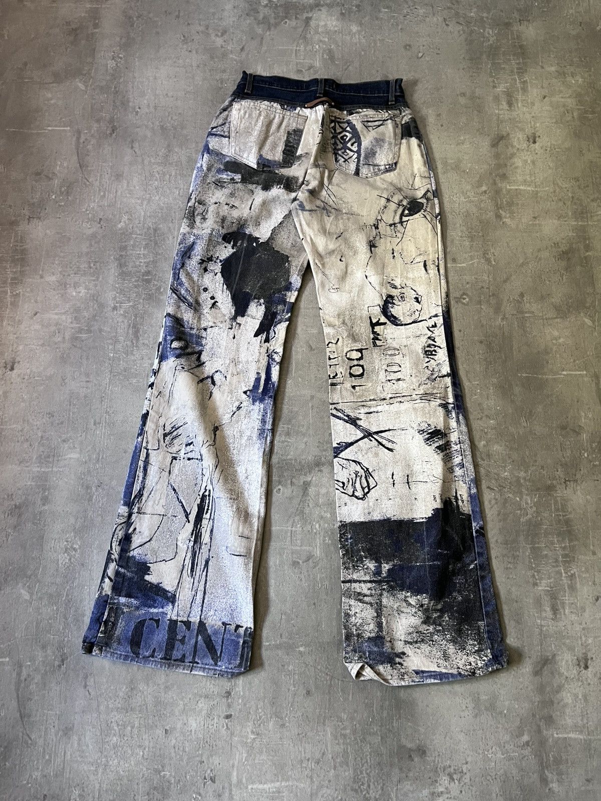 Just Cavalli Just Cavalli Napoleon Print flared jeans 2000s Size 28" / US 6 / IT 42 - 14 Thumbnail