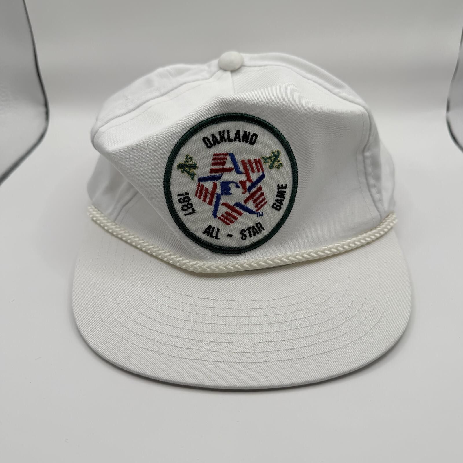 YoungLA MLB Hat White VTG Oakland Athletic Snapback 1987 All Star Size ONE SIZE - 1 Thumbnail
