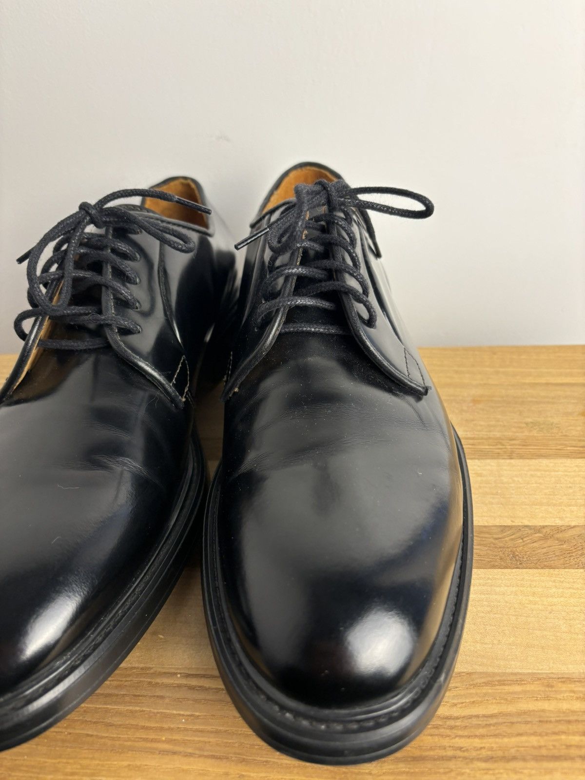 Officine Generale RRP 745$ Officine Generale Kim Polished Leather Derby Shoes Size US 8 / EU 41 - 4 Thumbnail