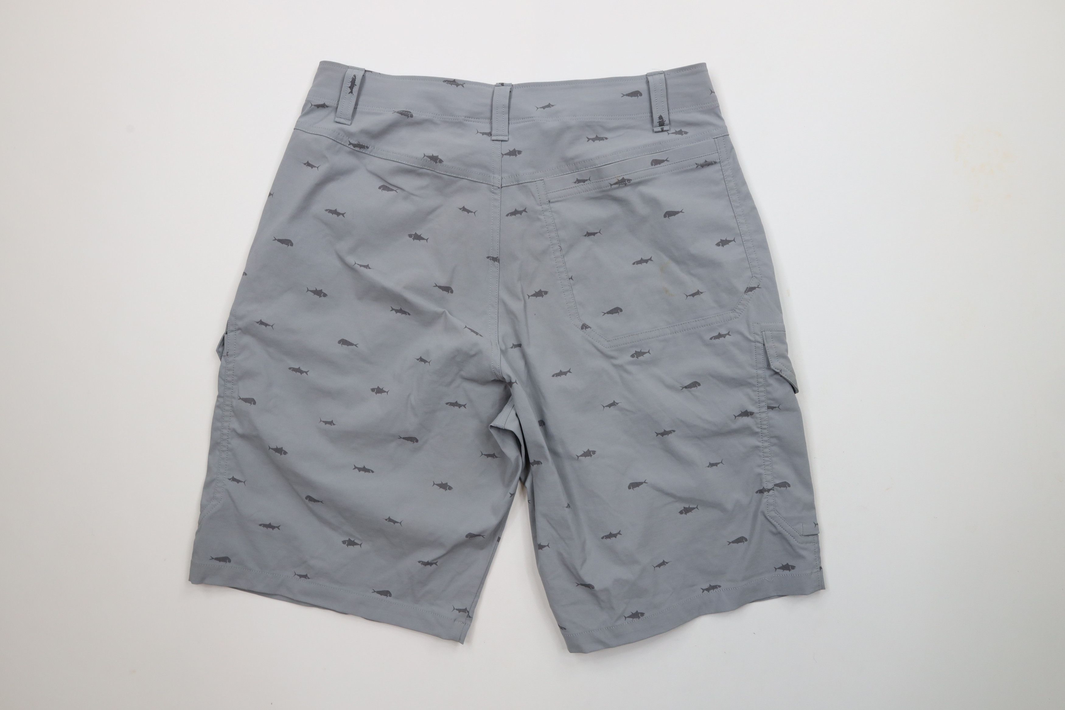 Under Armour × Vintage Under Armour HeatGear Fish All Over Print Cargo Shorts Gray Size US 30 / EU 46 - 10 Thumbnail