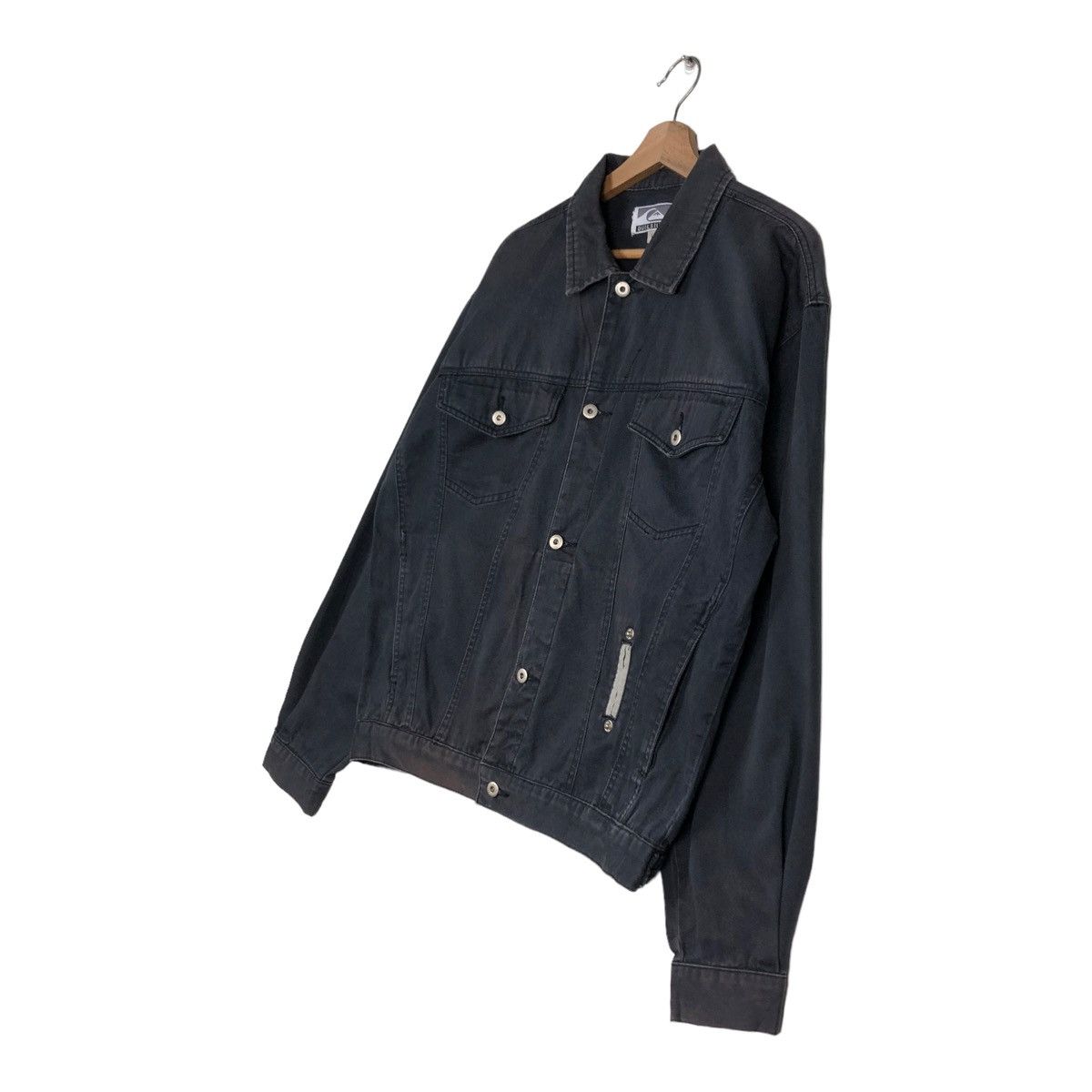 Quiksilver 🔥VINTAGE 90’s CROPPED BIKER JACKET QUICKSILVER CARGO Size US L / EU 52-54 / 3 - 2 Thumbnail