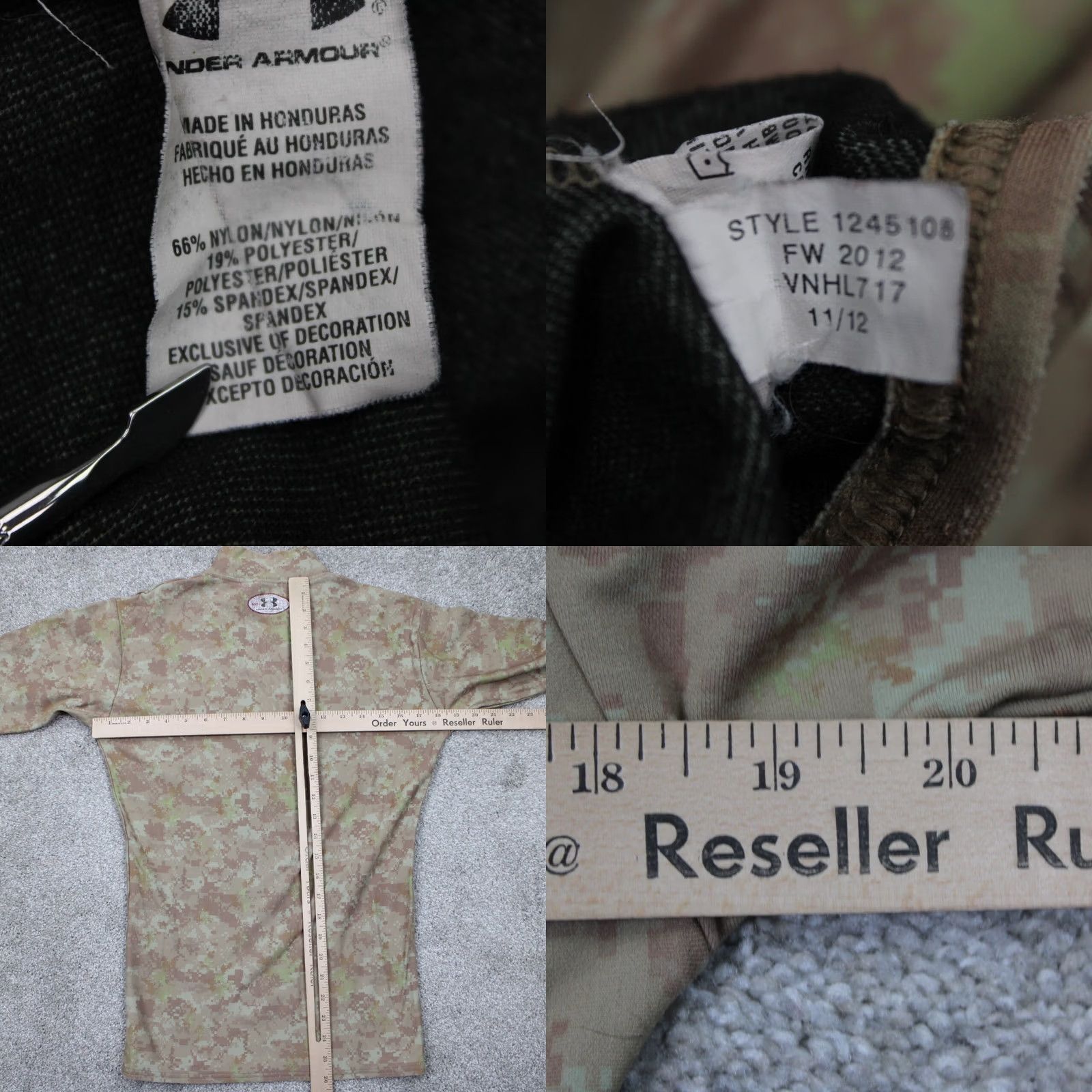 Under Armour Under Armour Camouflage Sweatshirt Mens Medium Brown L/S Pullover Threadborne Size US M / EU 48-50 / 2 - 8 Thumbnail