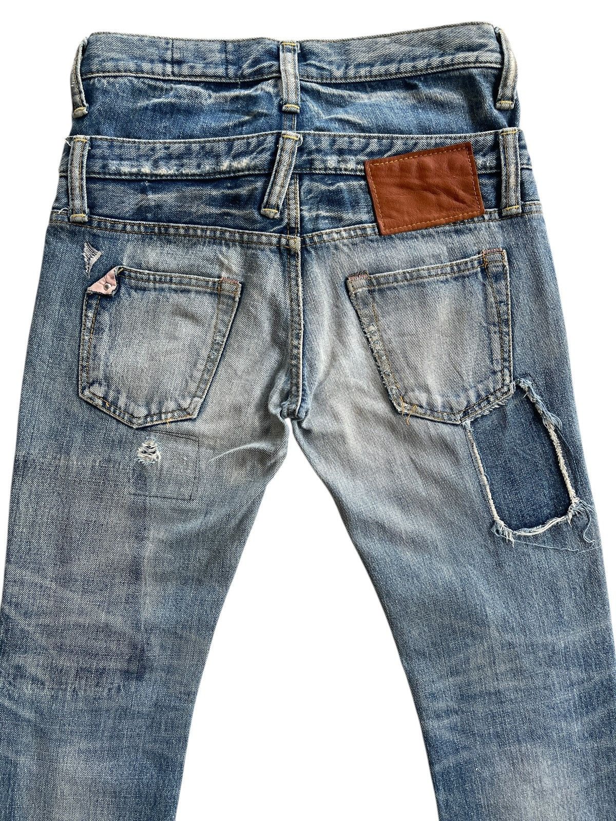 Japanese Brand Antgauge Double Waist Distressed Patchwork Denim Size US 28 / EU 44 - 8 Thumbnail