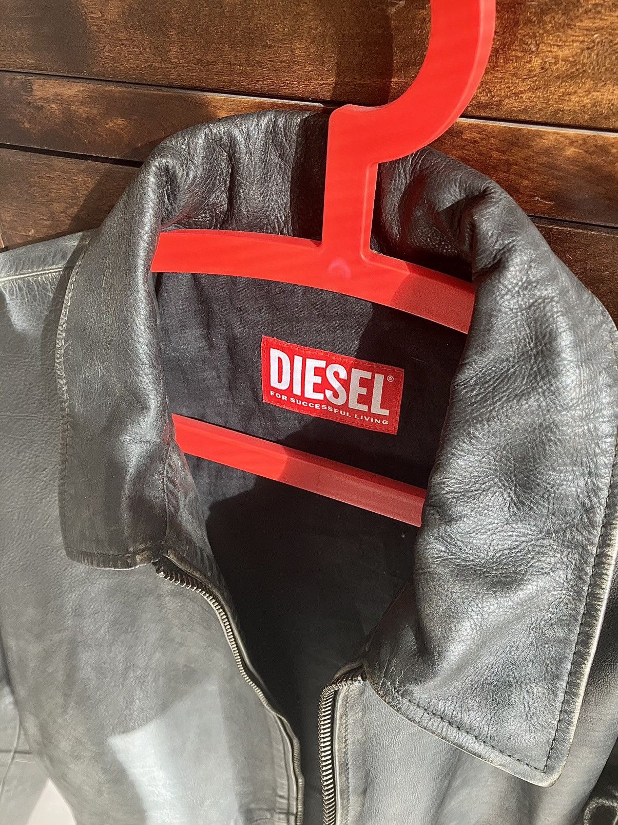 Diesel Diesel Leather Jacket L-Stoller - Vintage Black Size US L / EU 52-54 / 3 - 4 Thumbnail