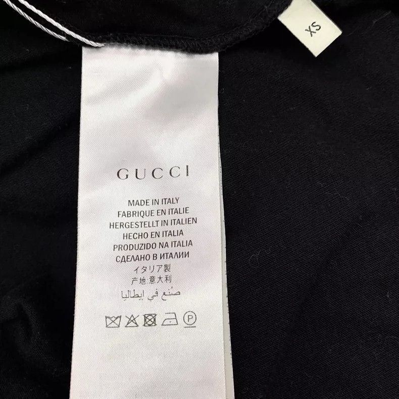 Gucci Gucci Black side striped leopard embroidered cotton round-n Size XS / US 0-2 / IT 36-38 - 7 Thumbnail