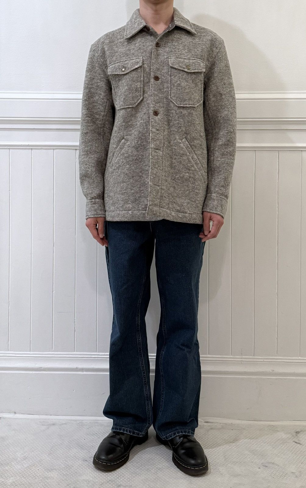 Aime Leon Dore Grey Wool Overshirt sz S Size US S / EU 44-46 / 1 - 7 Thumbnail