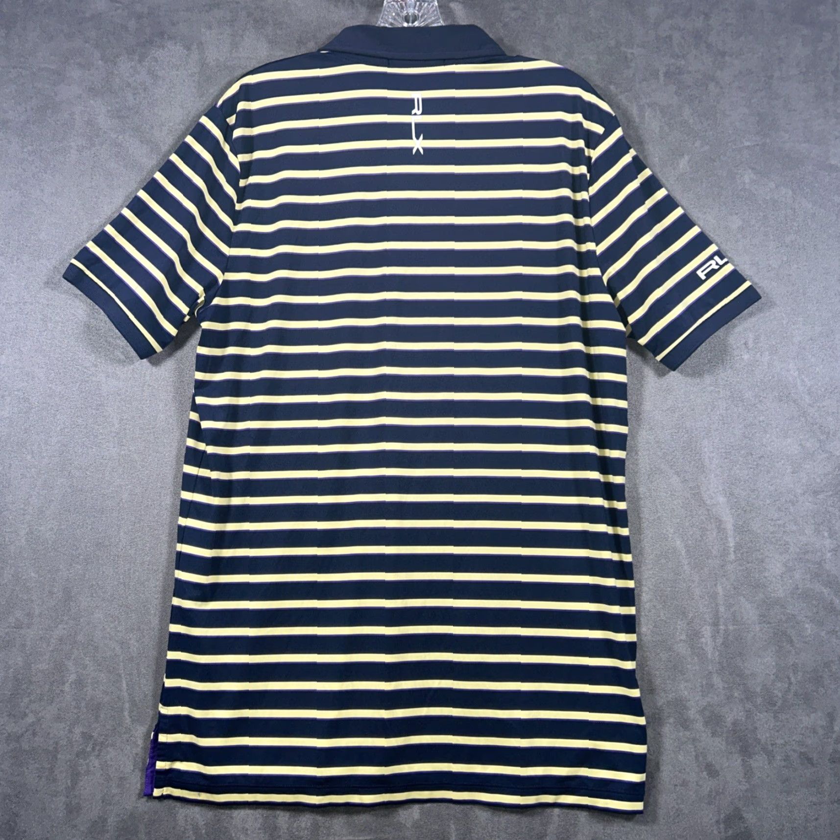 RLX Ralph Lauren RLX Ralph Lauren Polo Shirt Mens L Blue Stripe Performance Stretch Golf Size US L / EU 52-54 / 3 - 6 Thumbnail
