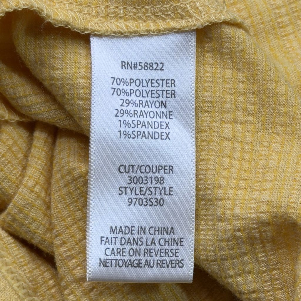 Other Max Studio NEW Shirt Large Yellow Short Sleeve Boho Blouse T Size L / US 10 / IT 46 - 6 Thumbnail