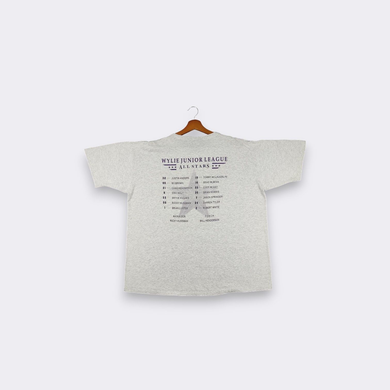 MLB × Vintage Vintage 90s Wylie Juniors All Stars T Shirt Size US XXL / EU 58 / 5 - 2 Thumbnail