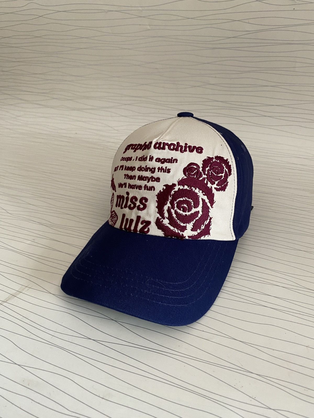 If Six Was Nine y2k Graphic Archive Misslulz Poem Strap Cap Size ONE SIZE - 3 Thumbnail