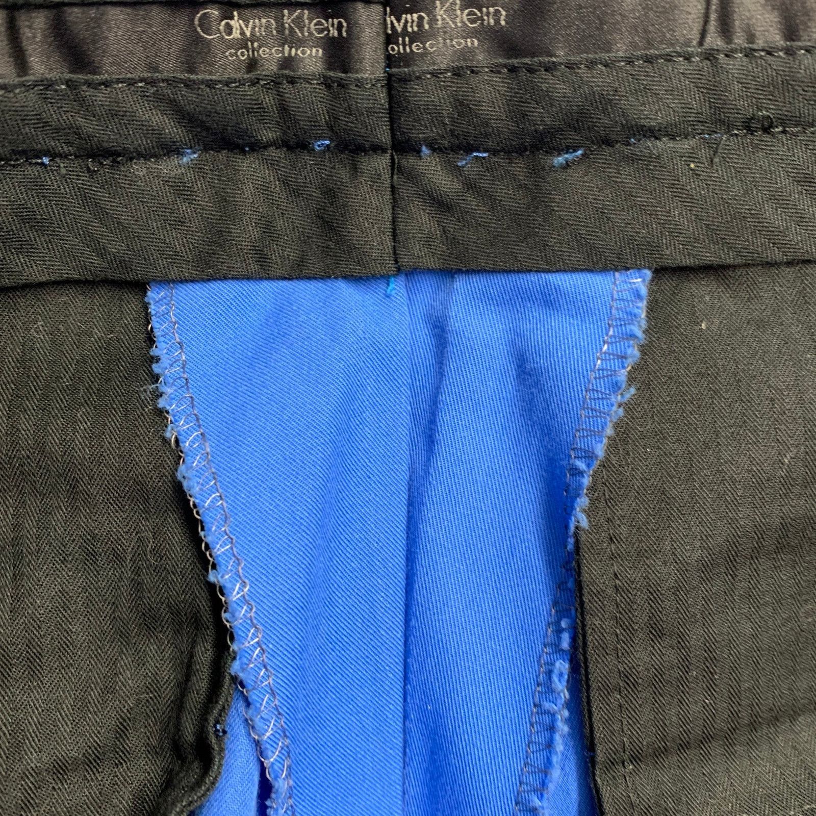 Calvin Klein Size 31 Blue Cotton Flat Front Dress Pants Size US 31 - 5 Thumbnail