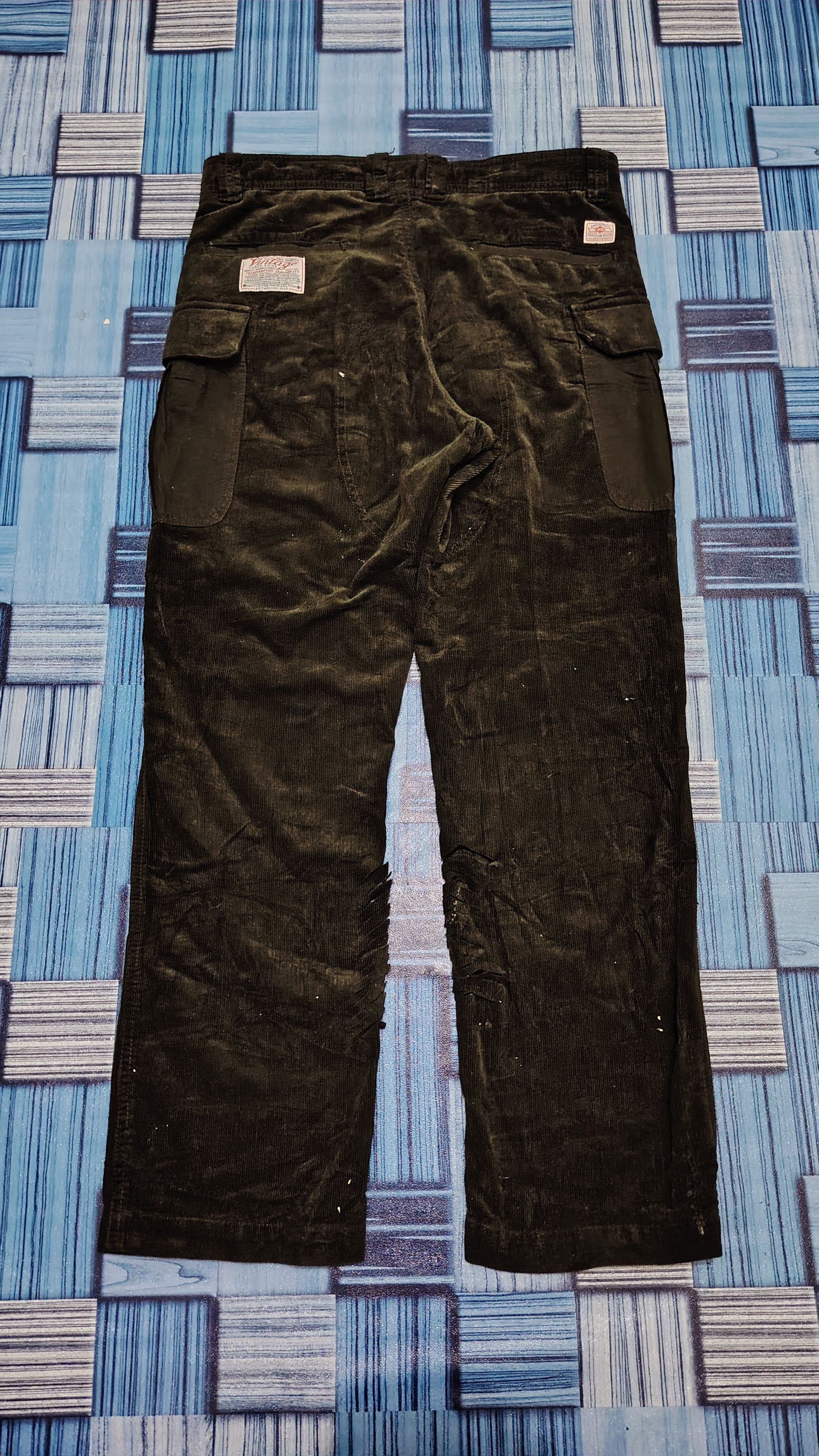 Japanese Brand Distressed corduroy back number & mfg cargo pants custom Size US 32 / EU 48 - 15 Thumbnail