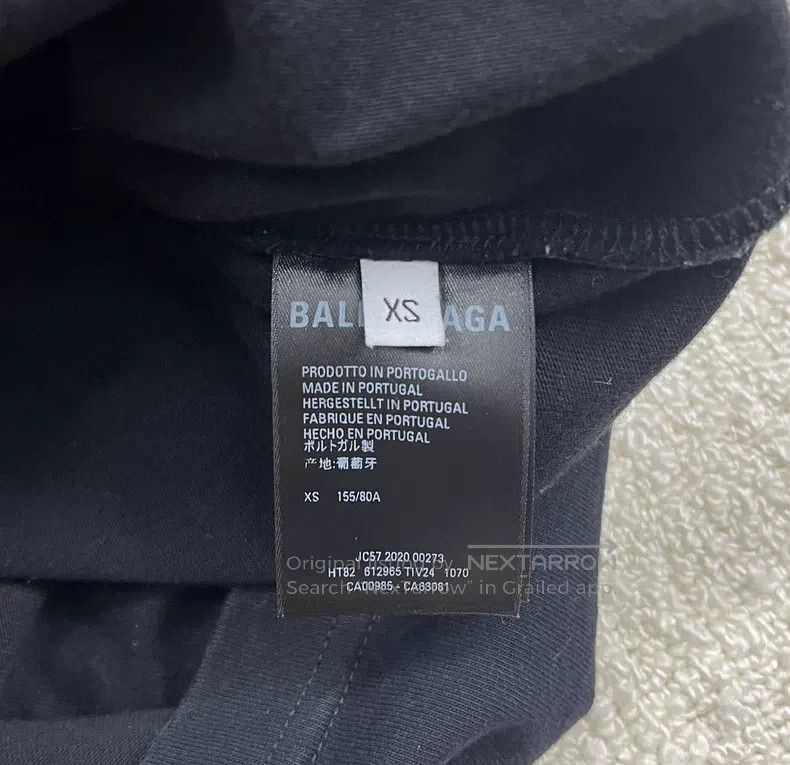 Balenciaga Balenciaga Black short-sleeved crewneck t-shirt with lette Size US XS / EU 42 / 0 - 4 Thumbnail