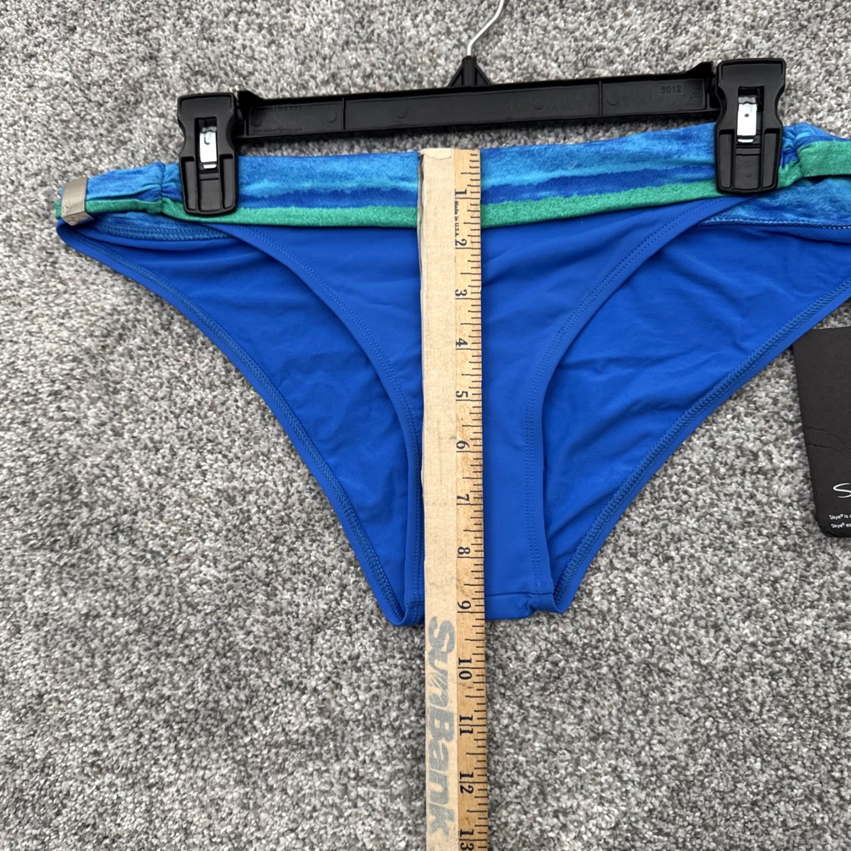 Swims Skye Swim Bottom Womens Size XL Striped Retro Y2K Resort Beach Swimwear Summer Blue Nylon Spandex Bikini Bottom for Women Size 40" / US 18 - 4 Thumbnail