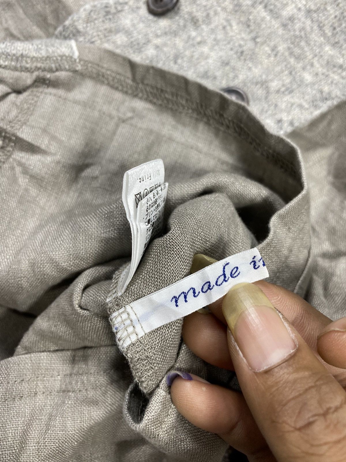 Beauty Beast × If Six Was Nine × Japanese Brand Rare Vintage Vent Blanc Linen japanese double pocket cropped Size US L / EU 52-54 / 3 - 6 Thumbnail