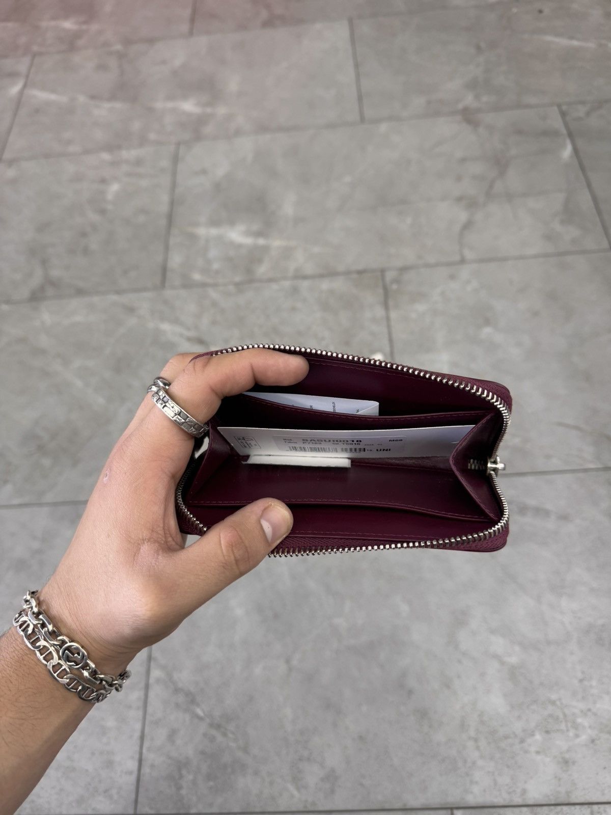 Maison Margiela Maison Margiela Zip Long Leather Wallet Red Size ONE SIZE - 7 Thumbnail