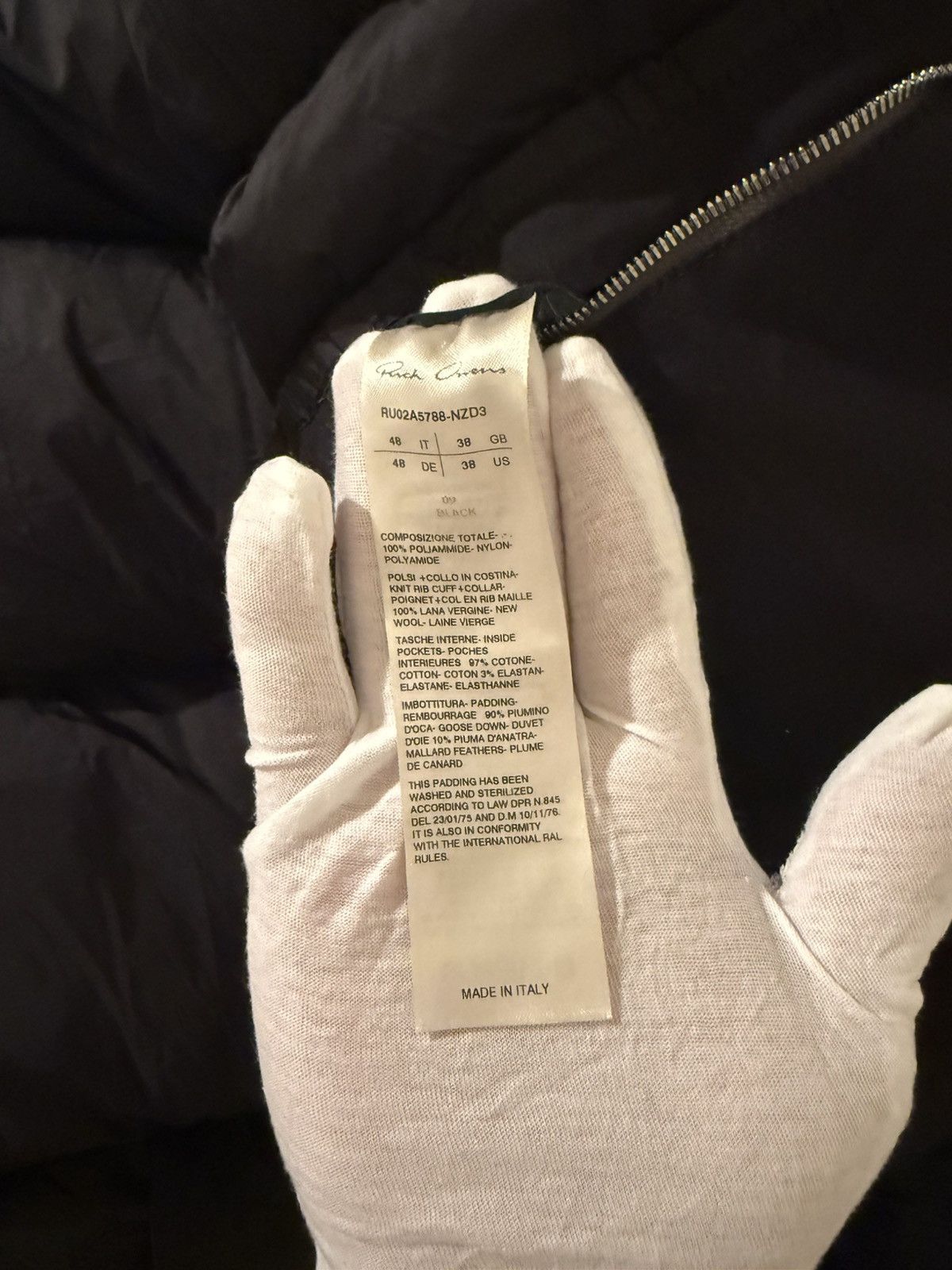 Rick Owens Fall Winter 2021 Gethsemane Flight Bomber Down Jacket Size US M / EU 48-50 / 2 - 6 Thumbnail