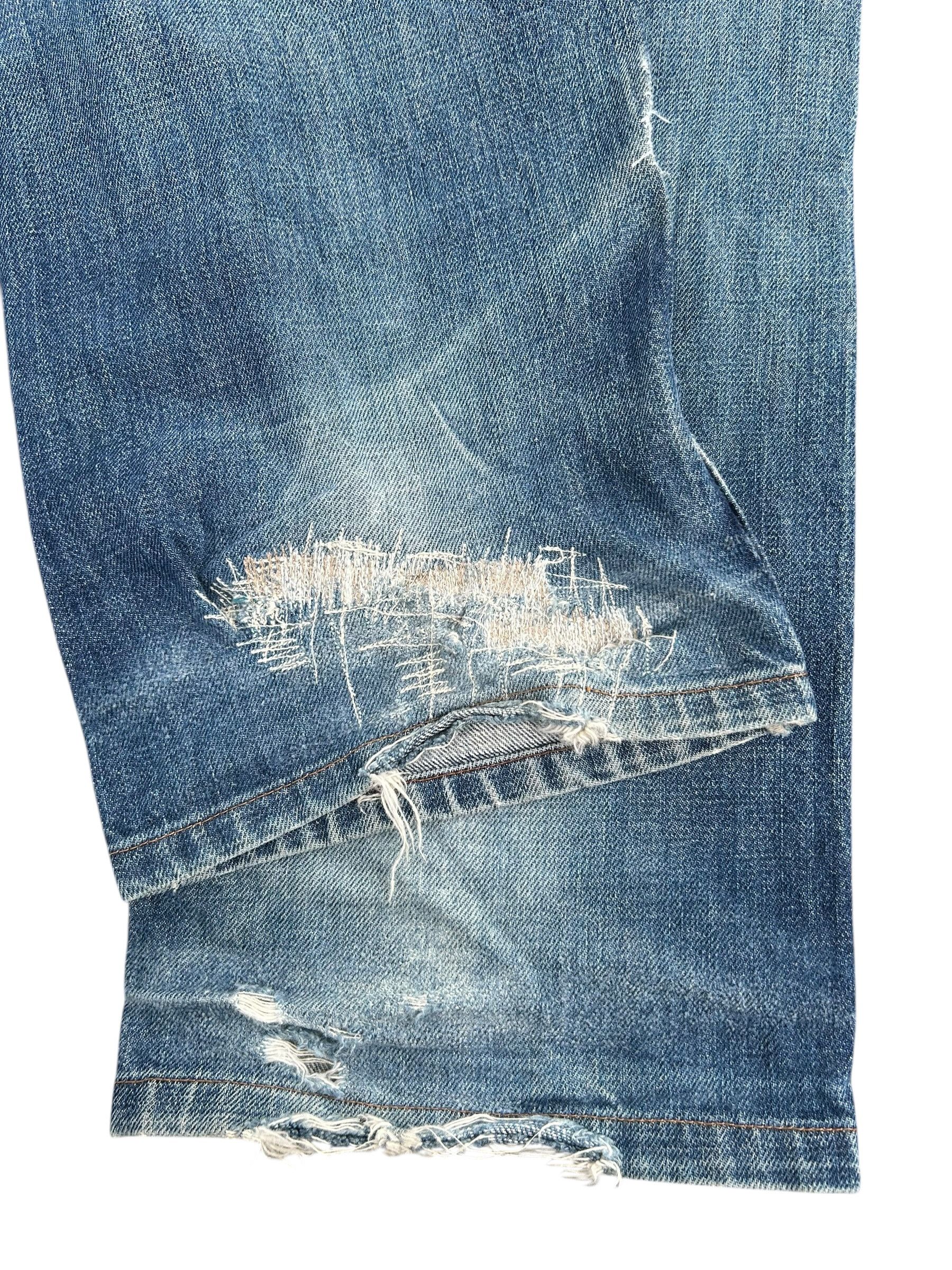 Japanese Brand × Kapital × Vintage THRASHED Vintage Levi's big E Reconstructed Repair Denim Size US 33 - 17 Thumbnail