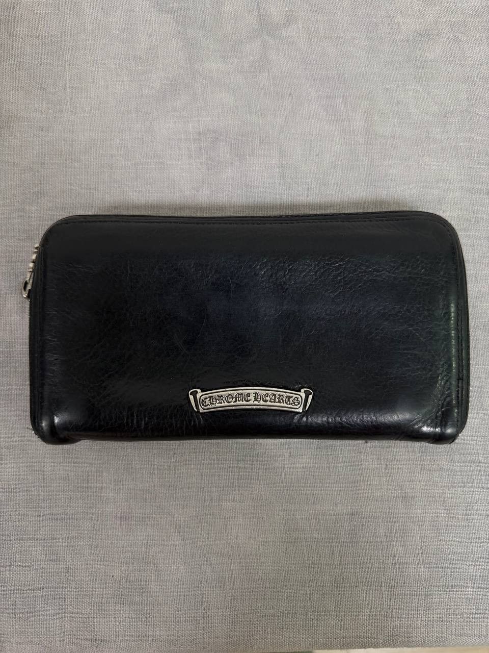 Chrome Hearts Filigree Plus Cross Embellished Cross Patch Long Zip Wallet Size ONE SIZE - 2 Thumbnail