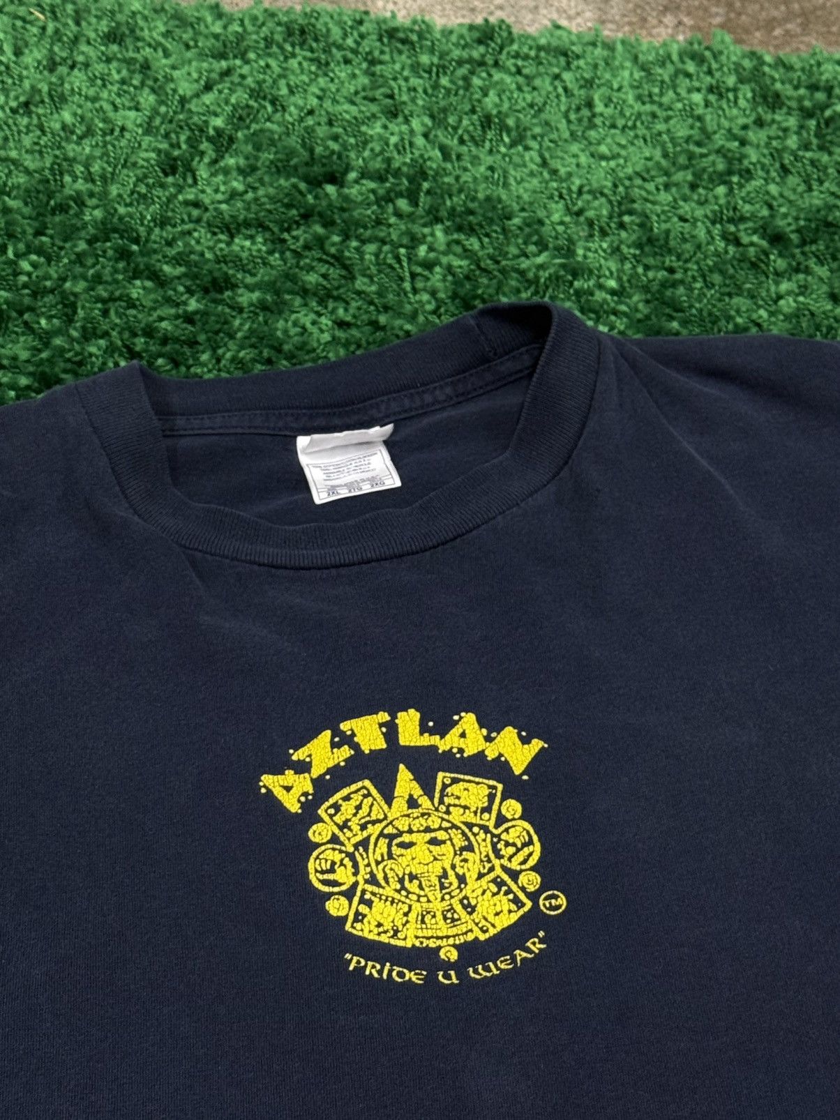 Vintage RARE Vintage Aztlan Mexicano Michigan Aztec Mayan Gang Tee Size US XXL / EU 58 / 5 - 3 Thumbnail