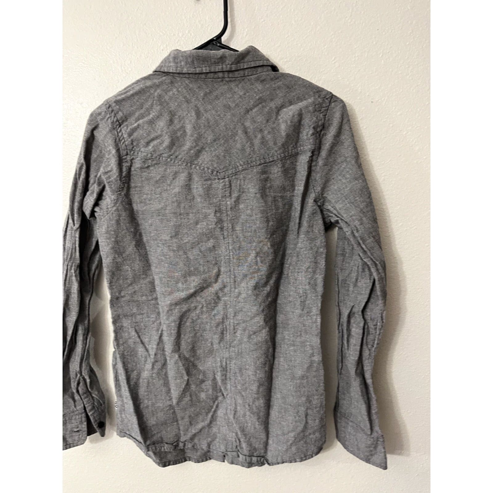 Vintage ROXY Shirt Womens Long Sleeve Button Front Pockets Collared Gray 47% Polyester 53% Cotton Size M Size M / US 6-8 / IT 42-44 - 2 Thumbnail