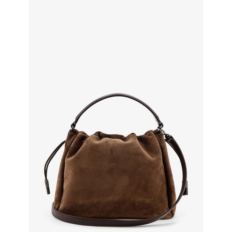 Brunello Cucinelli BRUNELLO CUCINELLI $3200 Caramel Mellow Small Suede Bucket B Size ONE SIZE - 2 Thumbnail