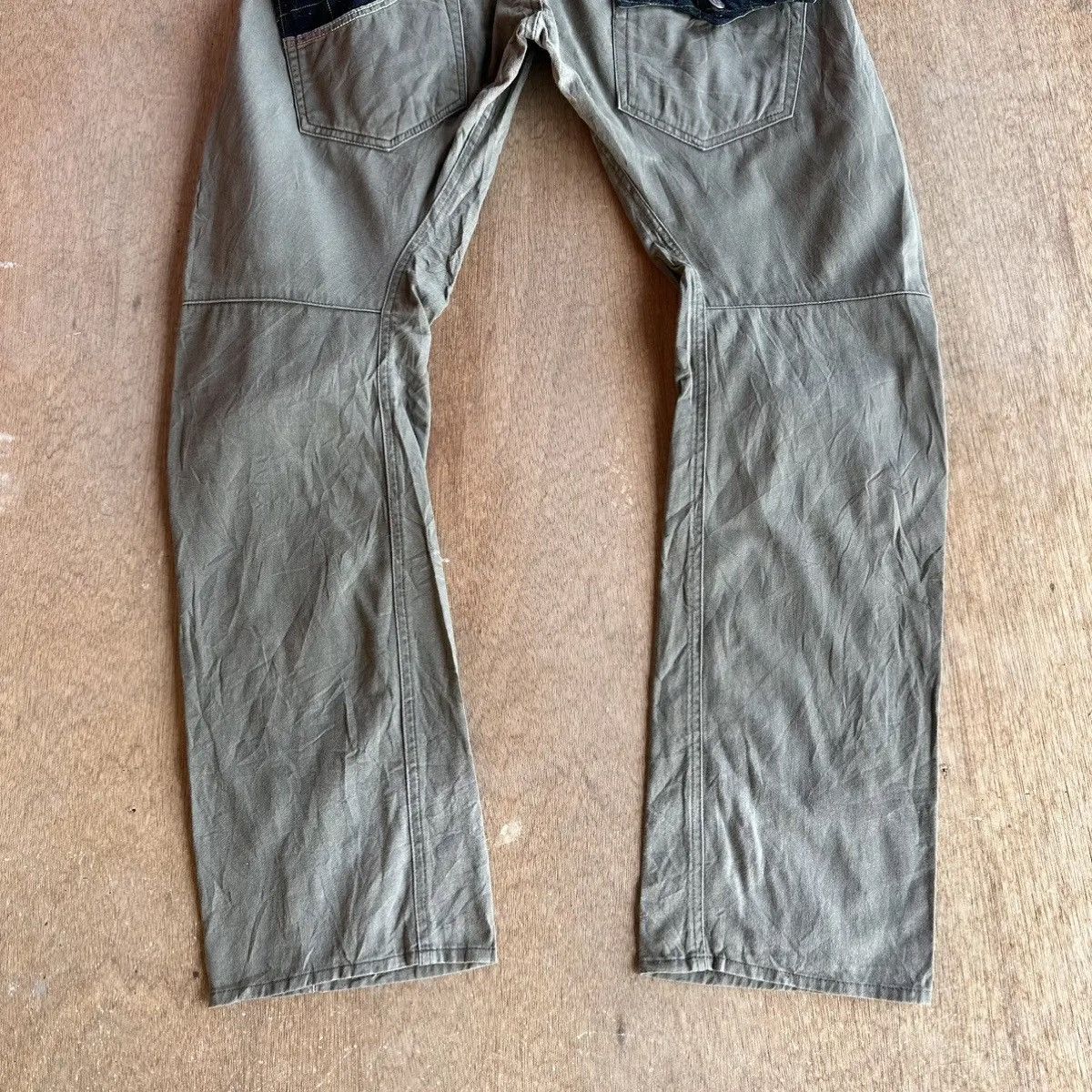 Hysteric Glamour RARE💥DOMINATE HANDCRAFT DOUBLEWAIST BANANA CURVED LEG PANTS Size US 33 - 11 Thumbnail