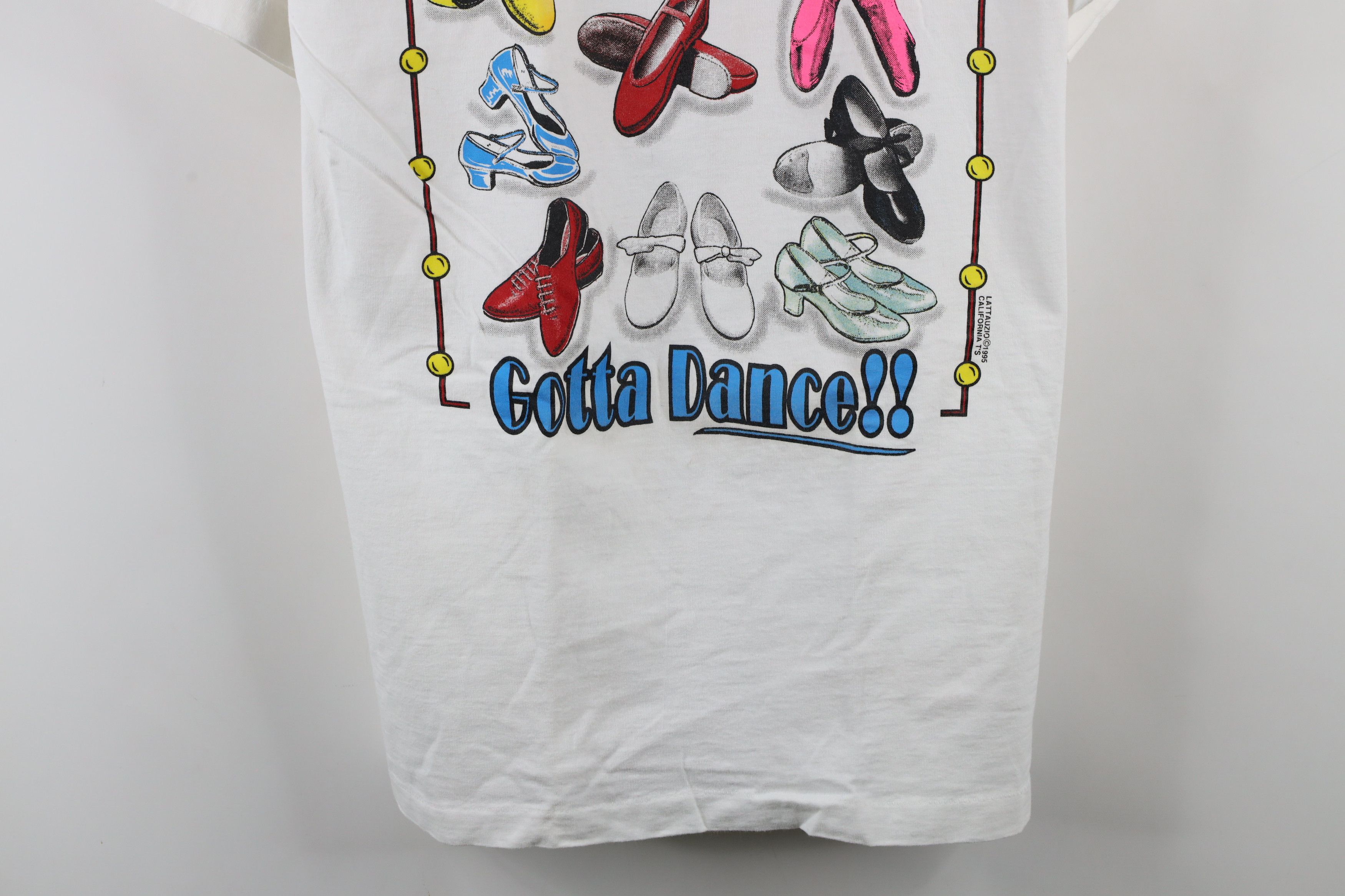 Vintage Vintage 90s Streetwear Spell Gotta Dance Shoes T-Shirt USA Size L / US 10 / IT 46 - 3 Thumbnail