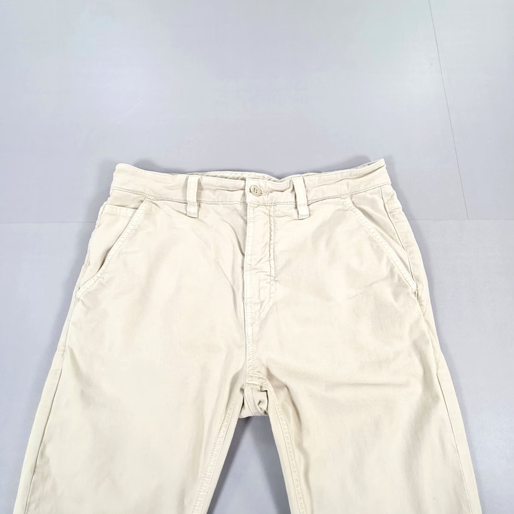 Nudie Jeans Nudie Jeans Mens Chino Trousers Beige W31 L32 Slim Adam Stretch Pants Size US 31 - 2 Thumbnail