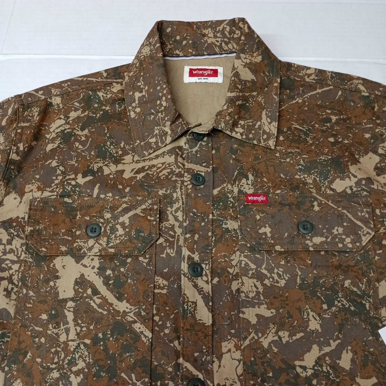 Wrangler Wrangler Camouflage Jacket Overshirt Shacket Size M Brown Size US M / EU 48-50 / 2 - 4 Thumbnail