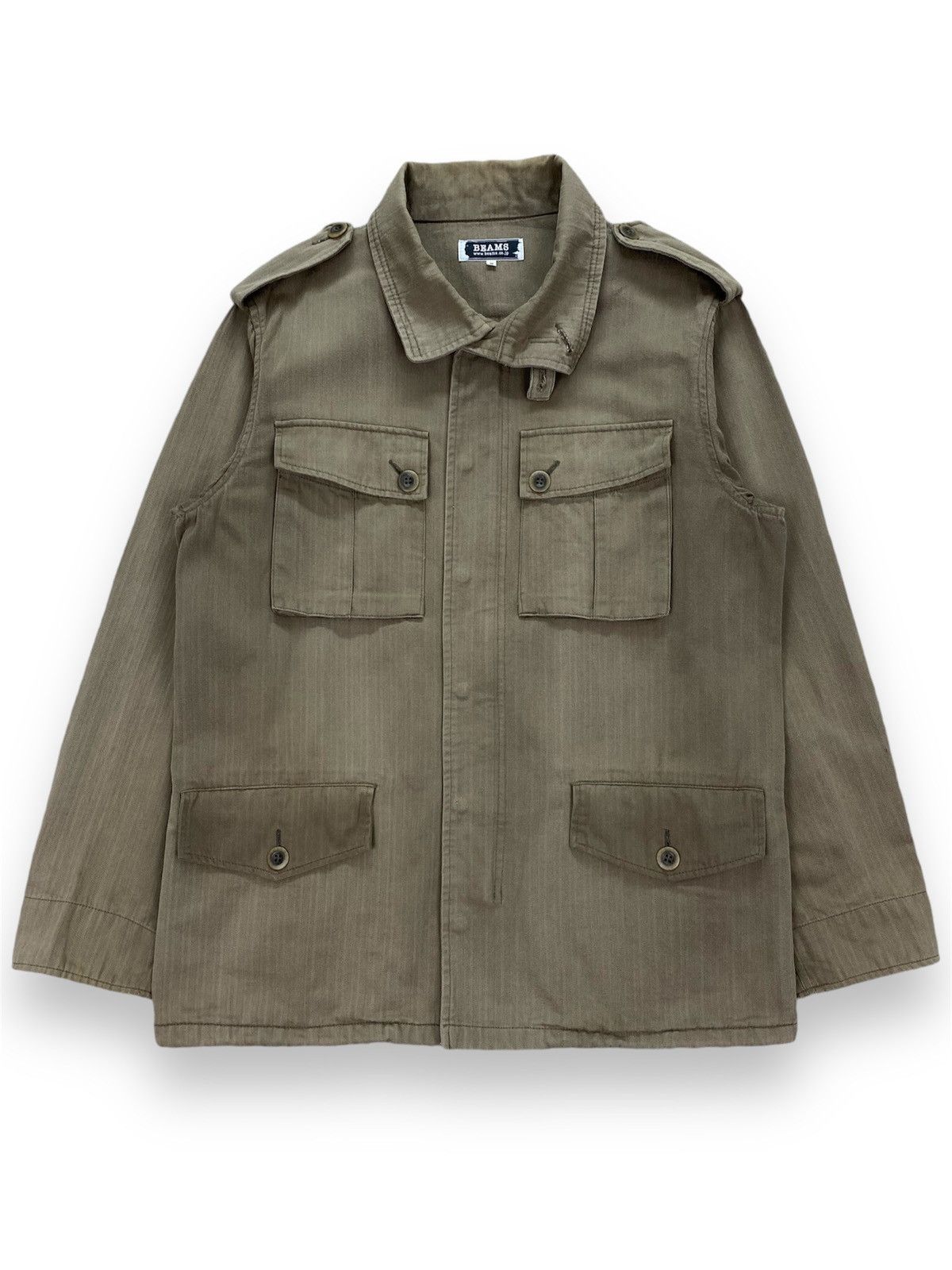 Beams Plus Beams Japan Herringbone Twill Military Jacket Size US M / EU 48-50 / 2 - 1 Thumbnail