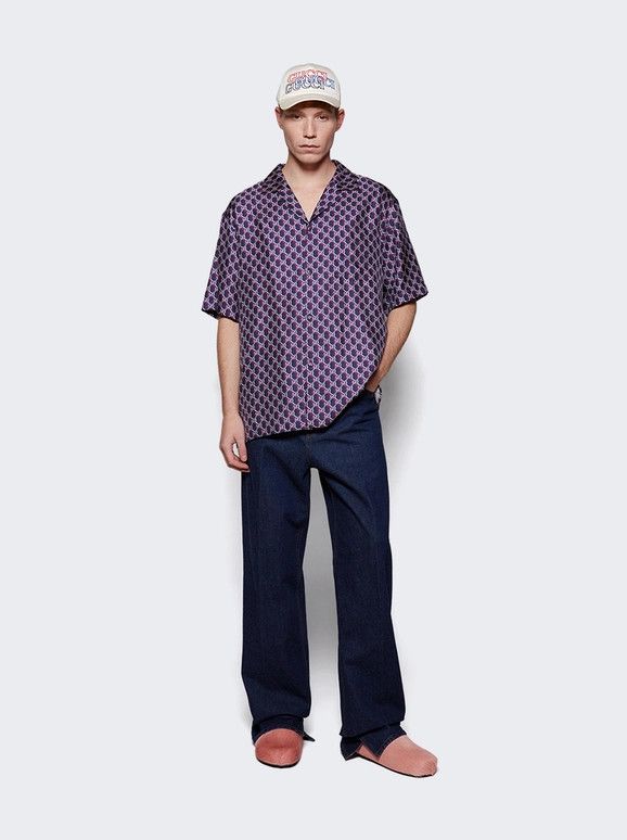 Gucci o1loc1c0326 794907 Silk Bowling Shirt in Multicolor Size US S / EU 44-46 / 1 - 2 Thumbnail