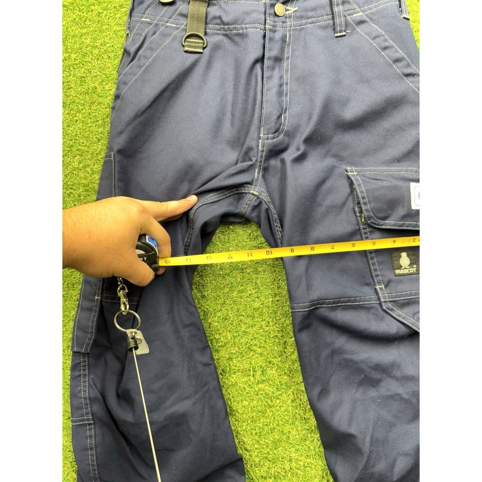 Vintage Mascot Mens Pants Cargo Pockets Workwear Blue 28x30 Regular Front Flat Relaxed Vintage No NWOT" Size US 28 / EU 44 - 5 Thumbnail