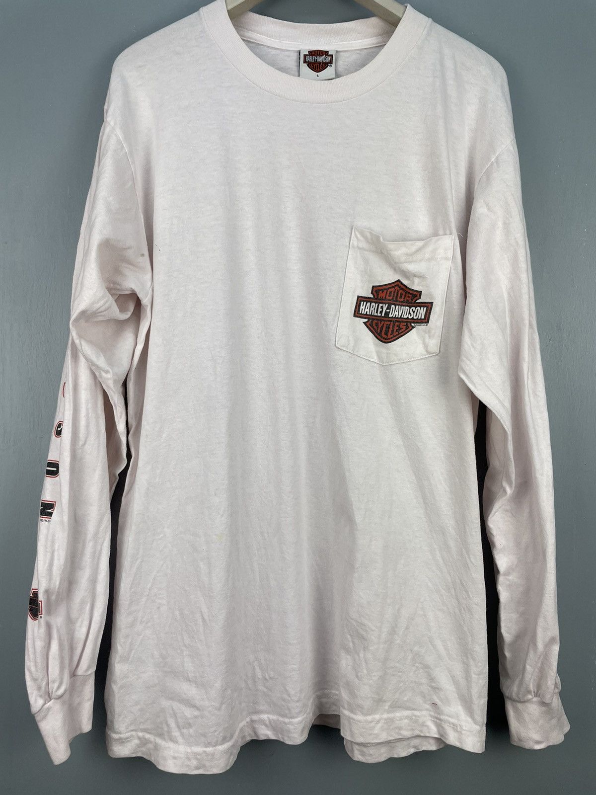 Harley Davidson Vintage Harley Davidson Carolina pocket tee long sleeve Size US L / EU 52-54 / 3 - 3 Thumbnail