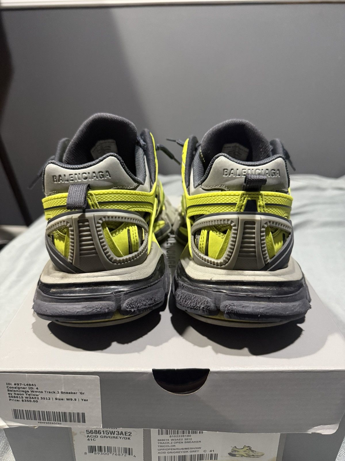 Balenciaga Balenciaga Grey Neon Yellow Size US 8 / EU 41 - 4 Thumbnail