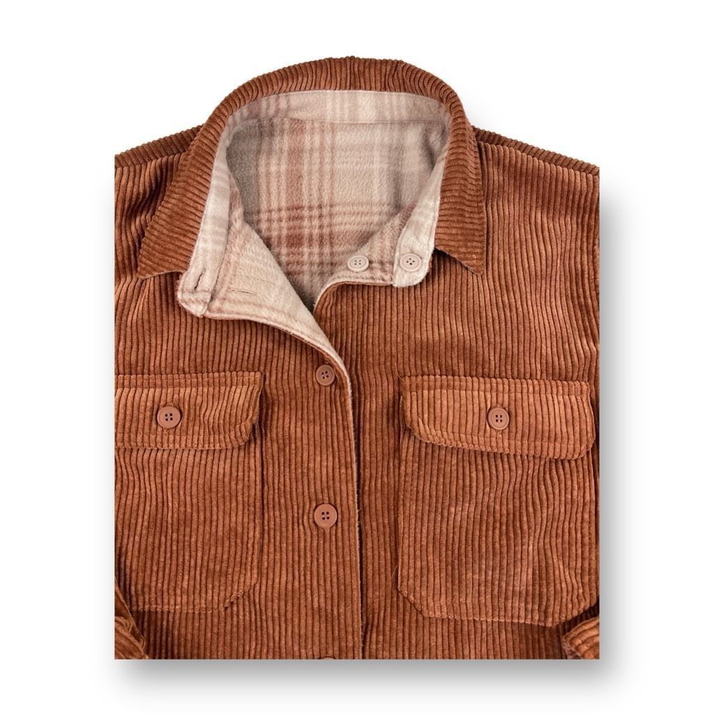 Other Love Tree Reversible Corduroy Plaid Jacket Shacket Size Medi Size M / US 6-8 / IT 42-44 - 4 Thumbnail