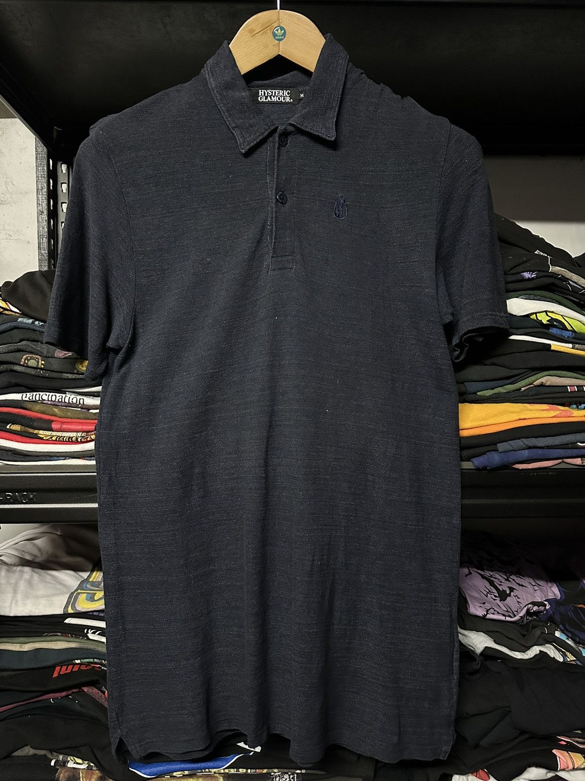 Hysteric Glamour × Vintage Vintage Hysteric Glamour Nekad Girl Embroidered Logo Polo Size US M / EU 48-50 / 2 - 2 Thumbnail