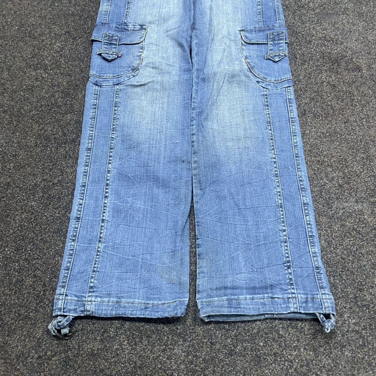 Vintage Y2K Baggy Cargo Denim Jeans Faded Blue Distressed W34 Grunge Size 28" / US 6 / IT 42 - 5 Thumbnail