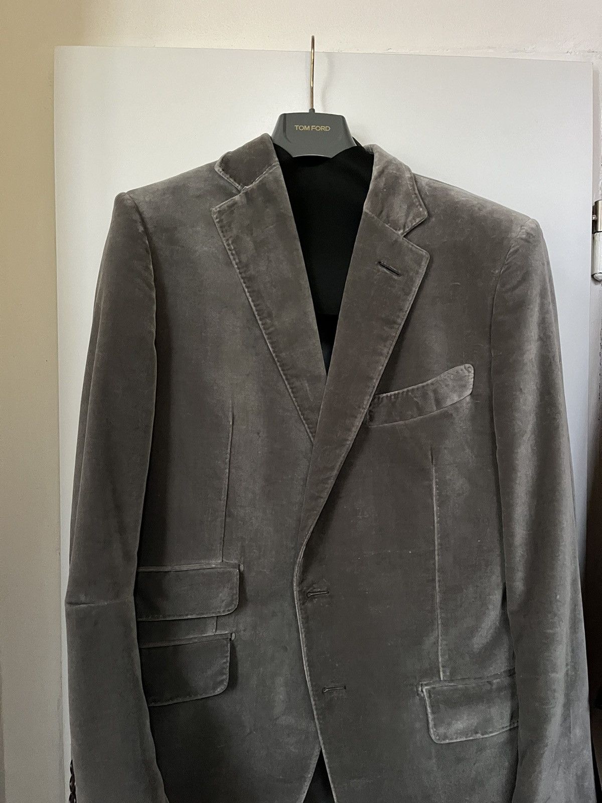 Tom Ford TOM FORD O’CONNOR GRAY VELVET BLAZER Size 52R - 2 Thumbnail