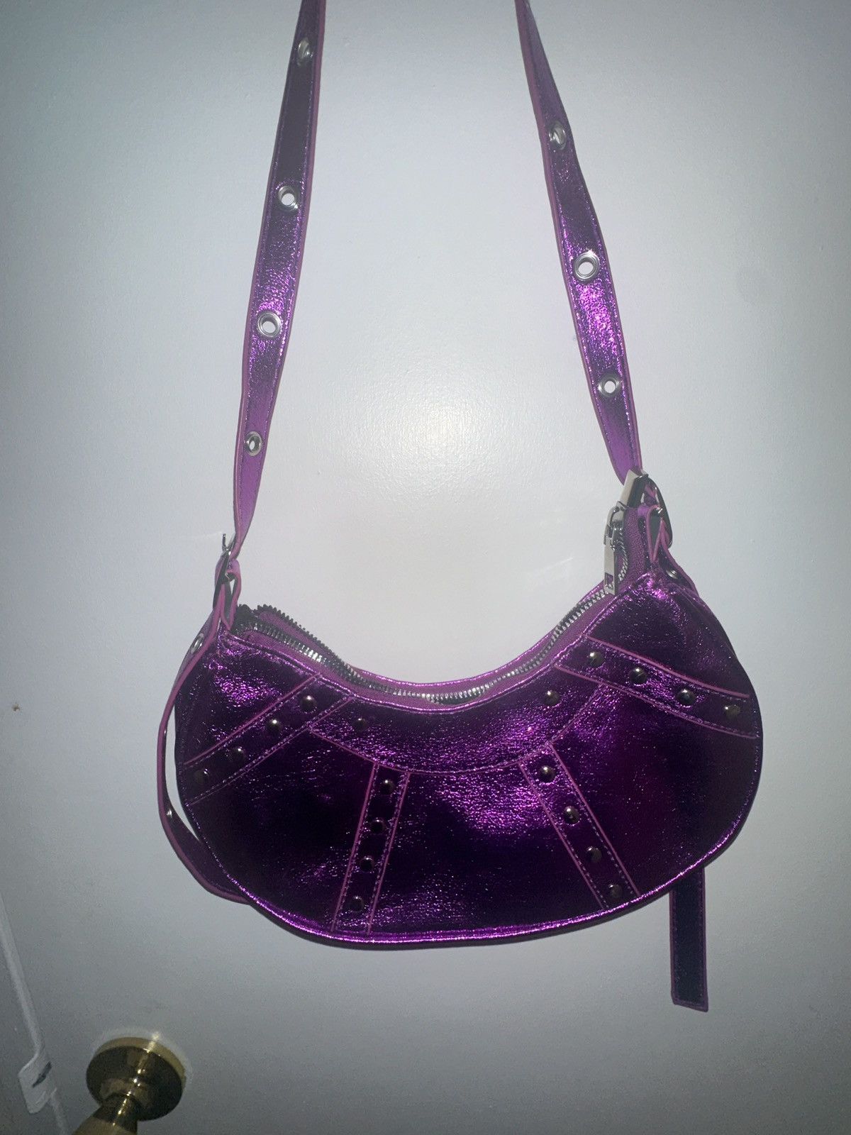 Other Purple glitter rhinestone shoulder bag Size ONE SIZE - 5 Thumbnail