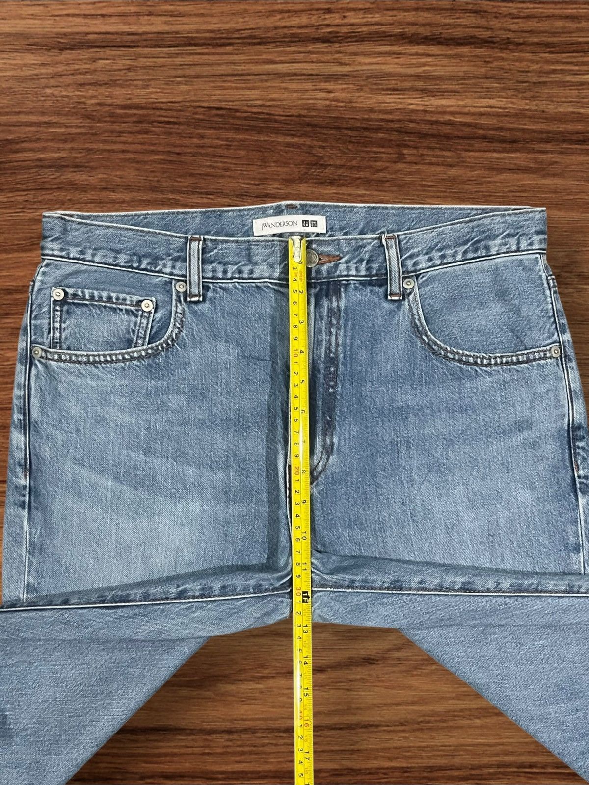 JW Anderson × Japanese Brand × Uniqlo Vintage Japan J.W Anderson x Uniqlo Blue Washed Flare Jeans Size US 33 - 14 Thumbnail