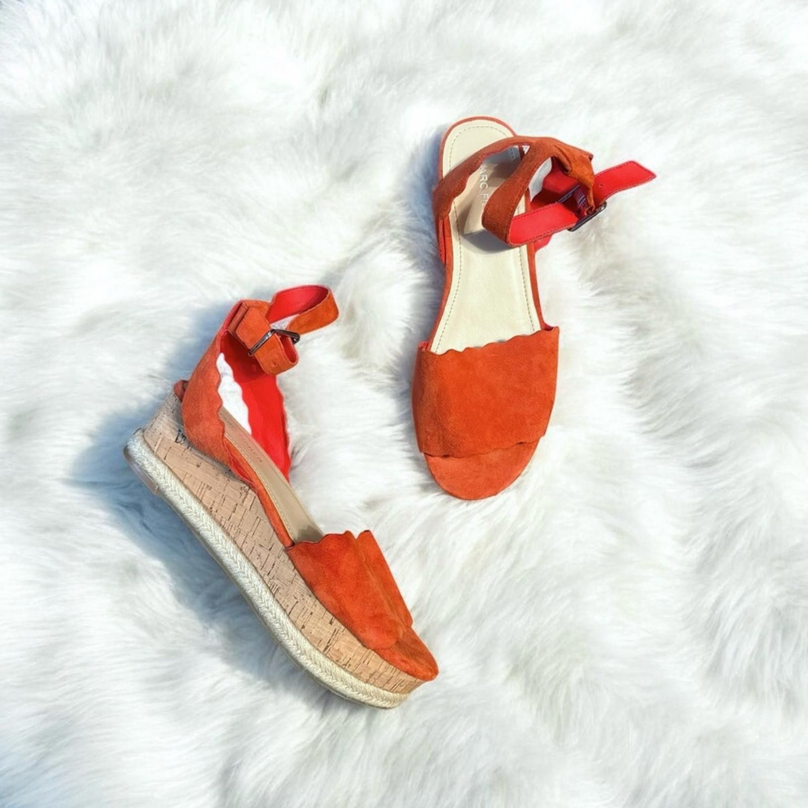 Other Marc Fisher Faitful Coral Suede Platform Espadrille Size US 9.5 / IT 39.5 - 1 Thumbnail