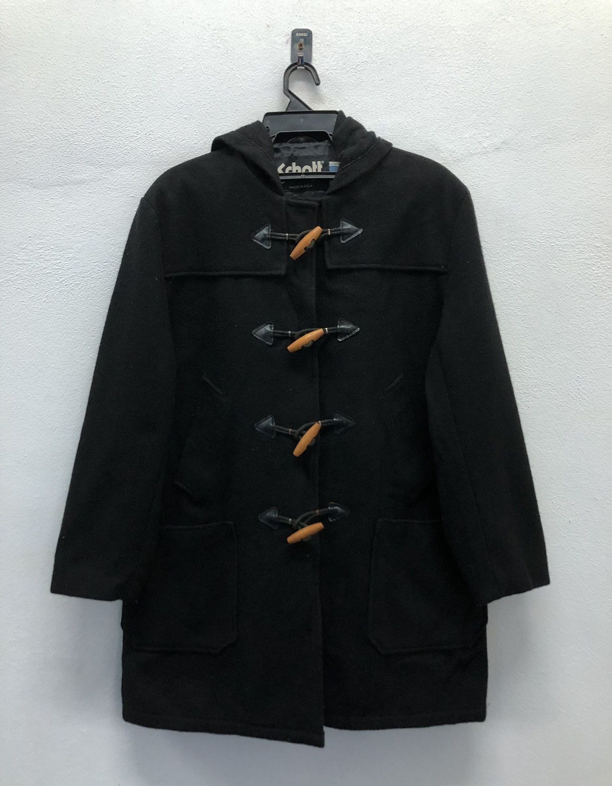 Schott × Vintage Vintage Schott N.Y.C. Made In Usa Long Coats Hoodie Size XL / US 12-14 / IT 48-50 - 1 Thumbnail