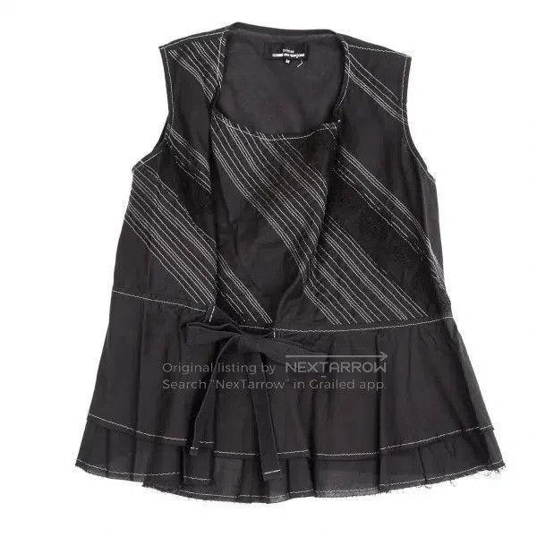 Comme des Garcons Comme Des Garcons Black Retro Pattern Bow Tie Vest Size M / US 6-8 / IT 42-44 - 2 Thumbnail