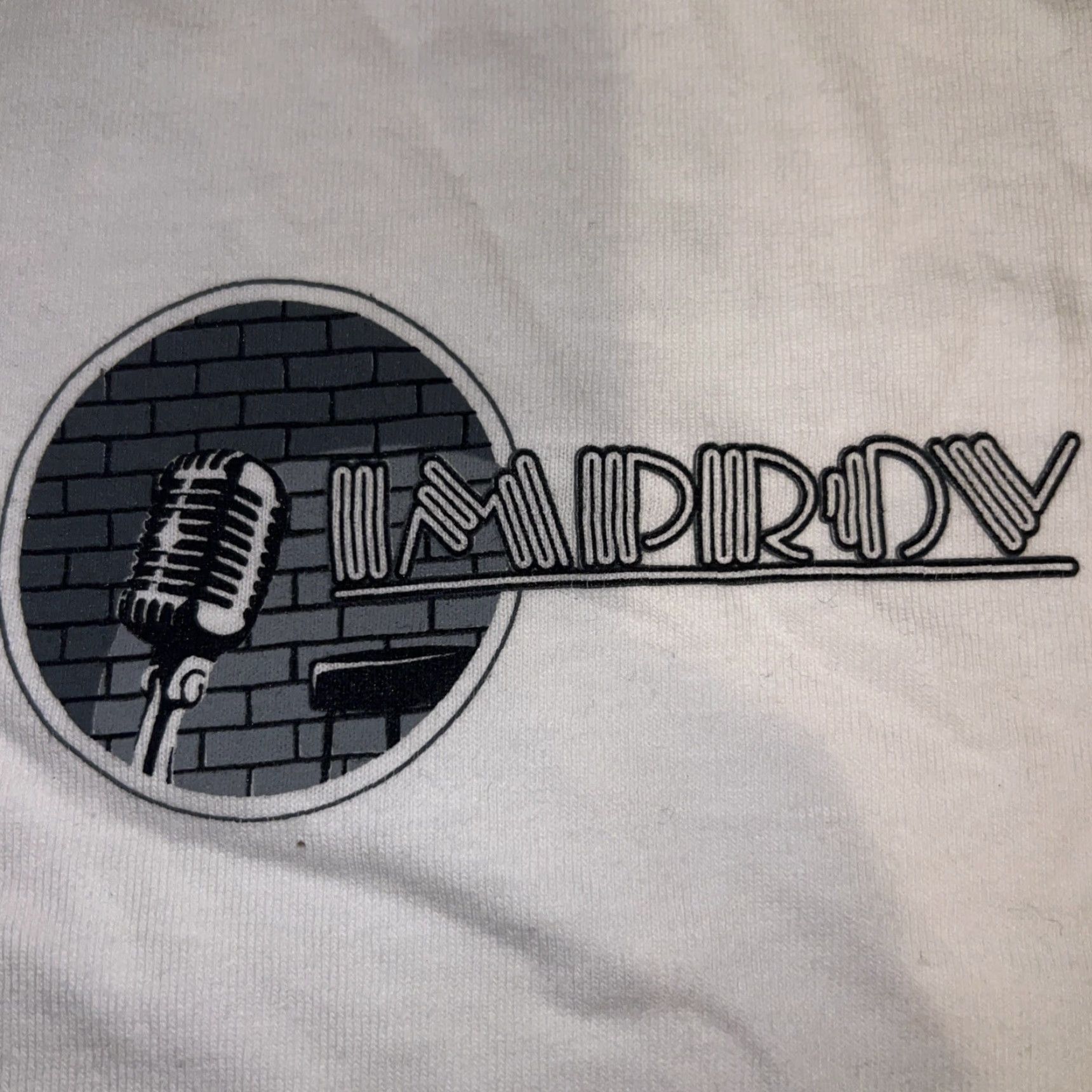 Gildan VINTAGE Gildan T-Shirt Shirt Comedians Logo Double-Sided White Large Mens Deadstock Size US L / EU 52-54 / 3 - 3 Thumbnail